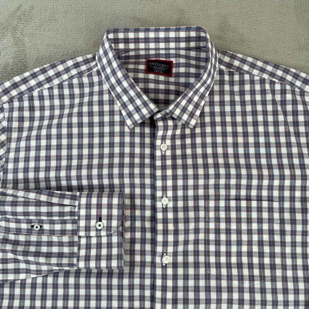 UNTUCKit Marc Shirt Men 3XLT Tall Plaid Wrinkle Free Long Sleeve Preppy NWOT
